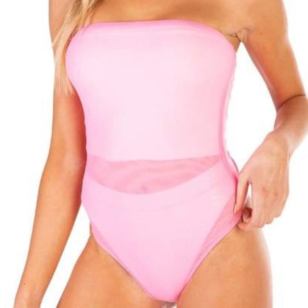 Pink mesh cover up for raves